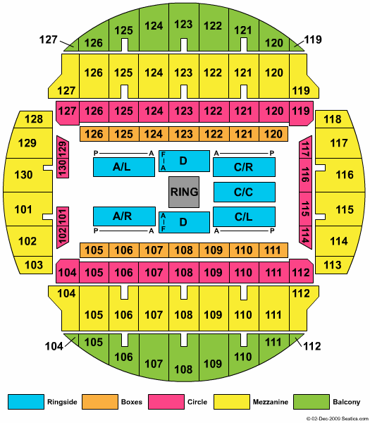 Bojangles Coliseum WWE Seating Chart